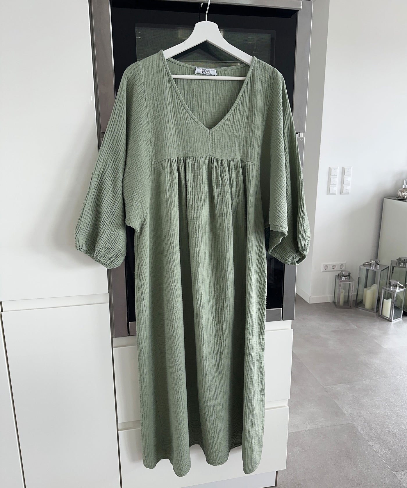 Musselin Kleid Maddy Matcha  Ladypolitan ♡   