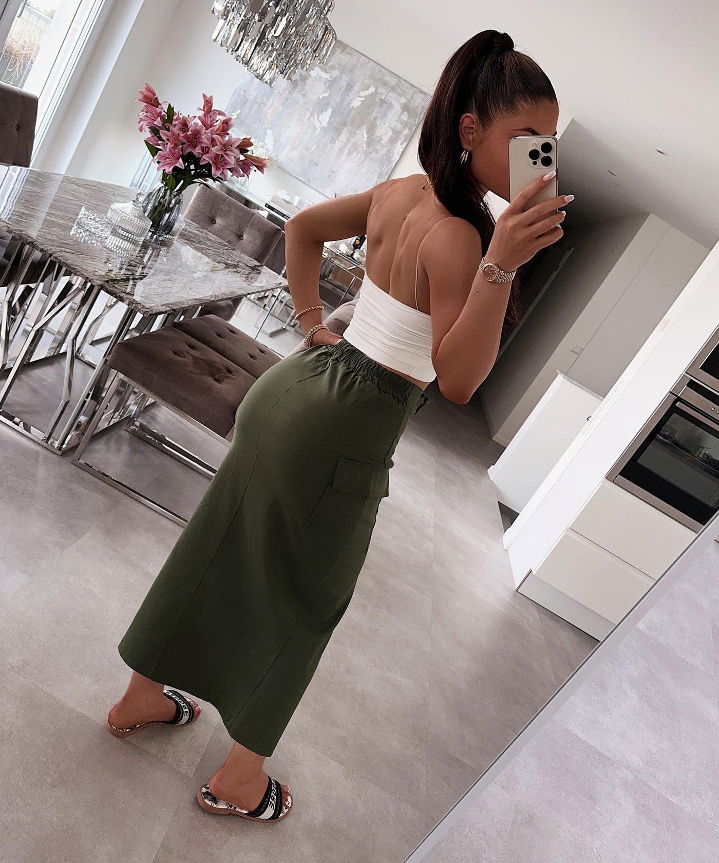 Cargo skirt Reyna Khaki