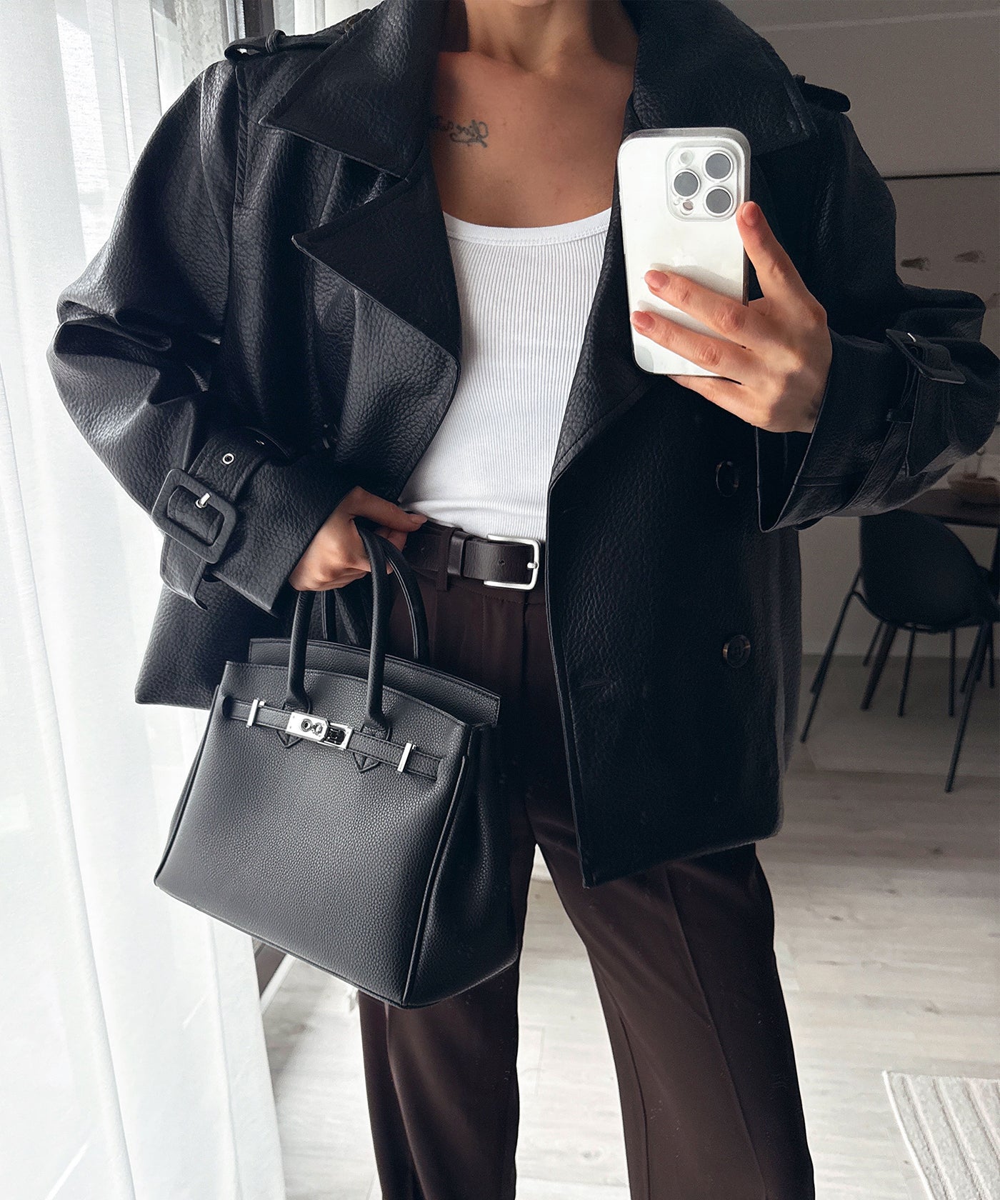 Lederjacke Gloria Schwarz Ladypolitan ♡