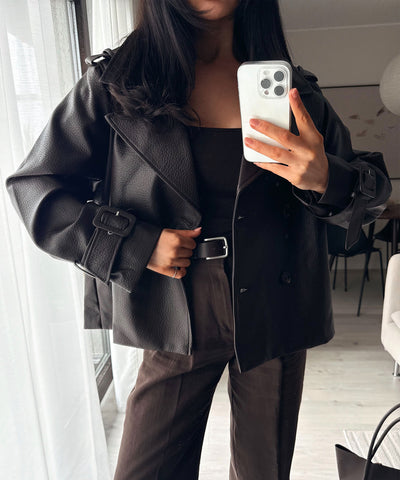 Lederjacke Gloria Braun