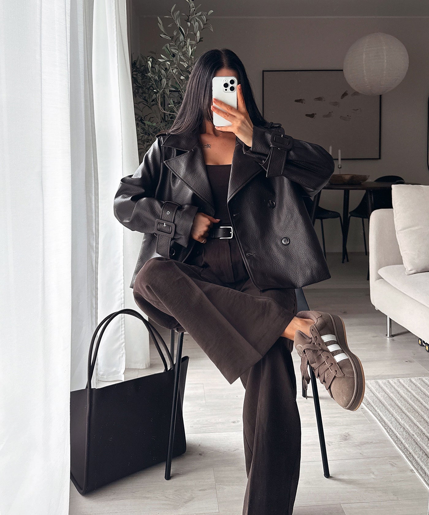Lederjacke Gloria Braun