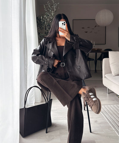 Lederjacke Gloria Braun