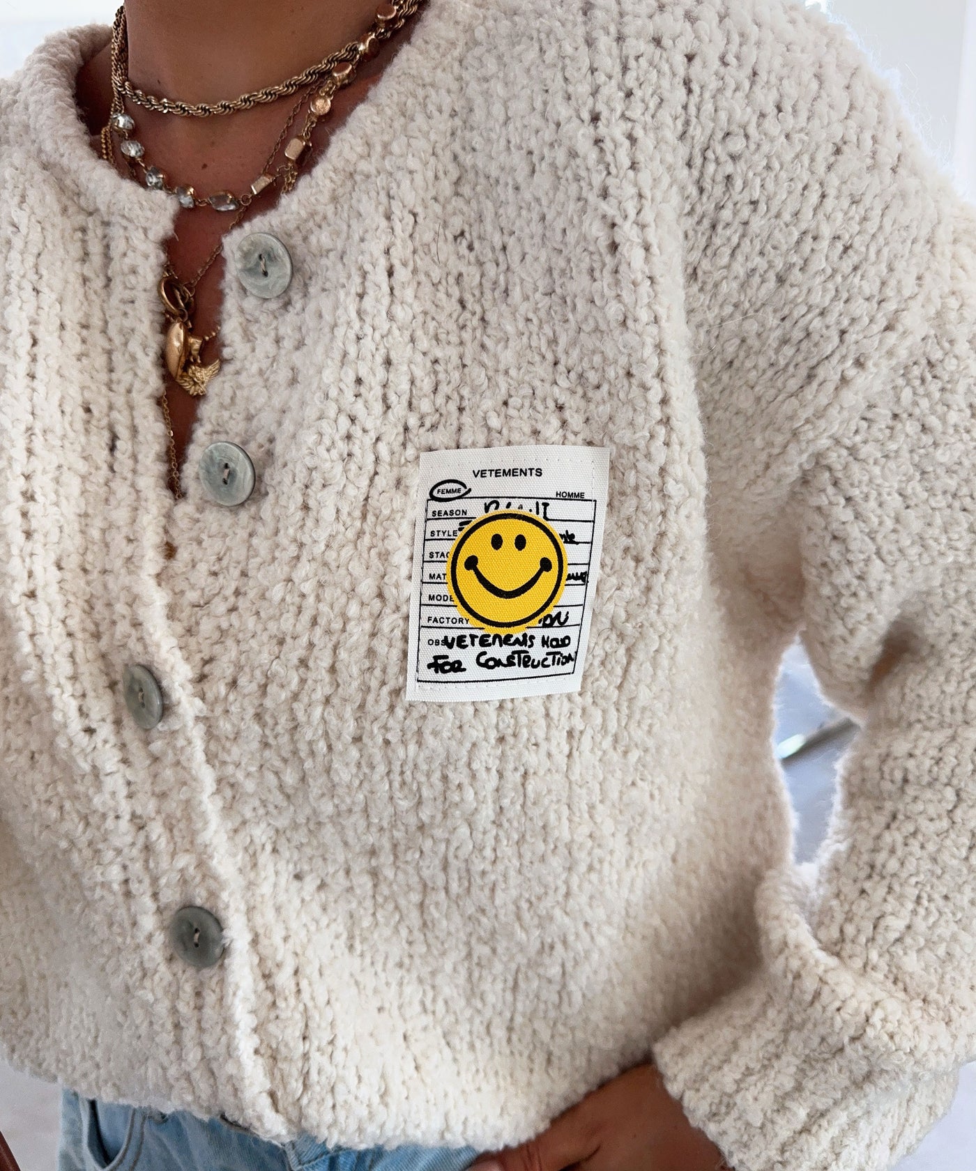 Boucle Cardigan Lalya Beige Ladypolitan ♡