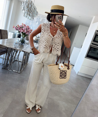 Häkel Top Helly Beige Ladypolitan ♡