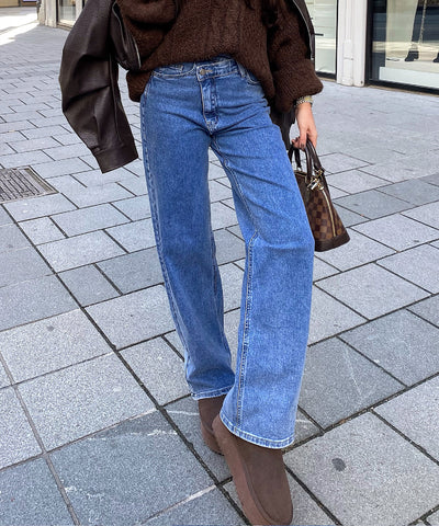 Stretch Straight Leg Jeans Galia Blau Ladypolitan ♡