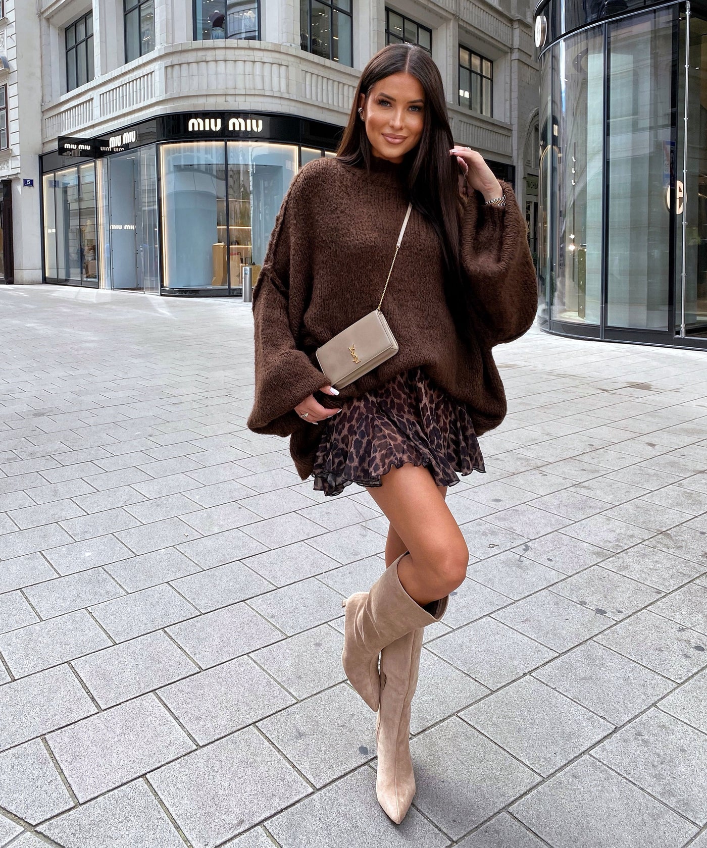 Oversize Pullover Nata Dunkelbraun Ladypolitan ♡