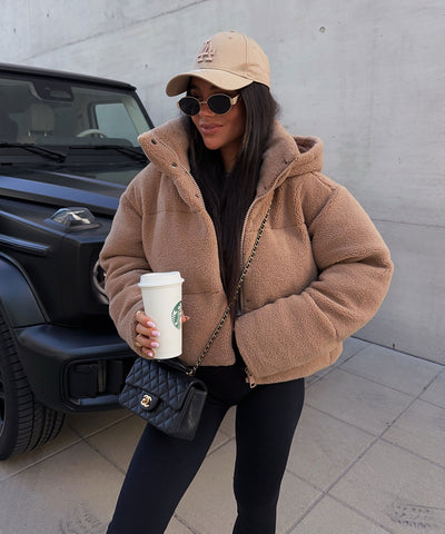 Teddy Fell Jacke Aila Camel Ladypolitan ♡