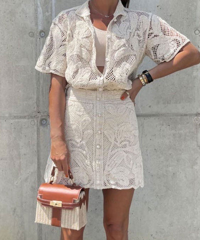 Häkel Rock Lyni Beige Ladypolitan ♡