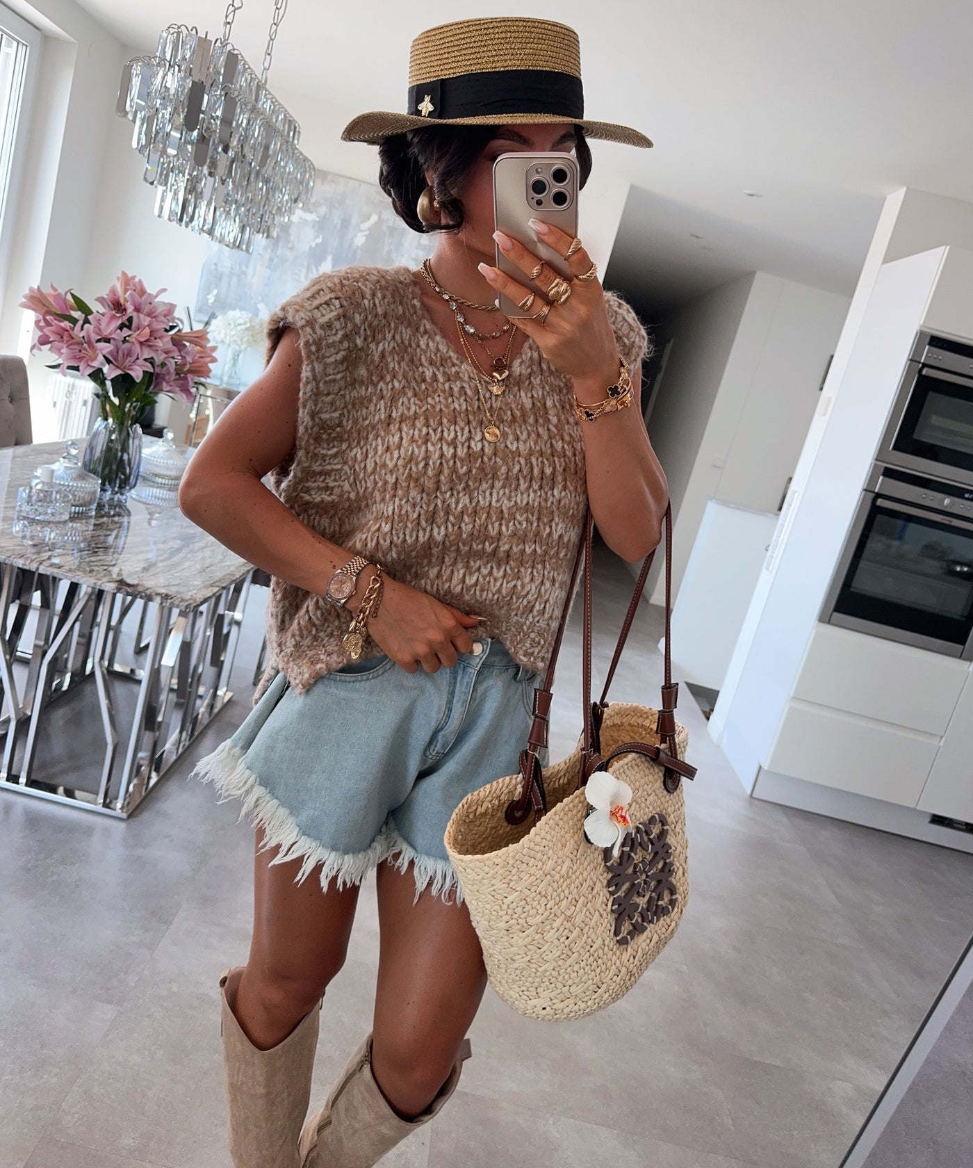 Strickshirt Clea Taupe Ladypolitan ♡