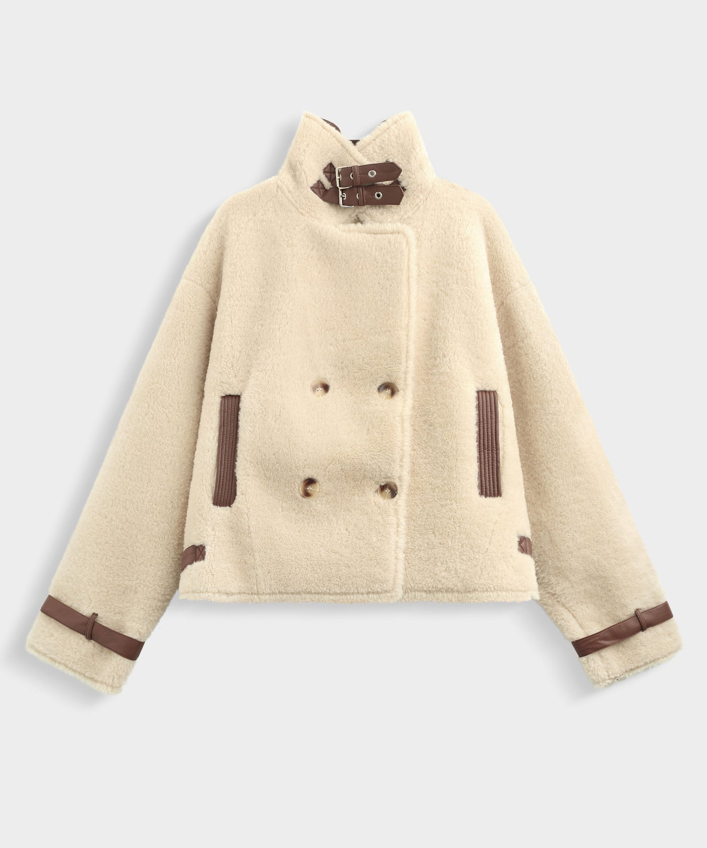 Teddy Fell Jacke Ella Beige Ladypolitan ♡