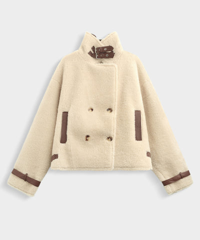 Teddy Fell Jacke Ella Beige Ladypolitan ♡