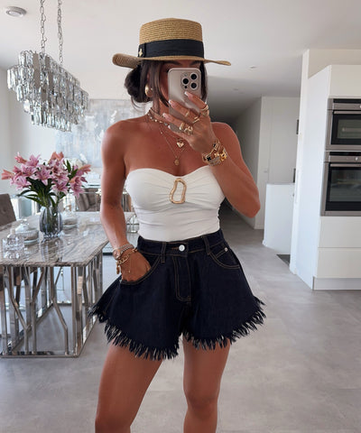 Shorts Fee Jeansfarben Ladypolitan ♡
