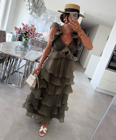Maxi Kleid Solaya Khaki Ladypolitan ♡