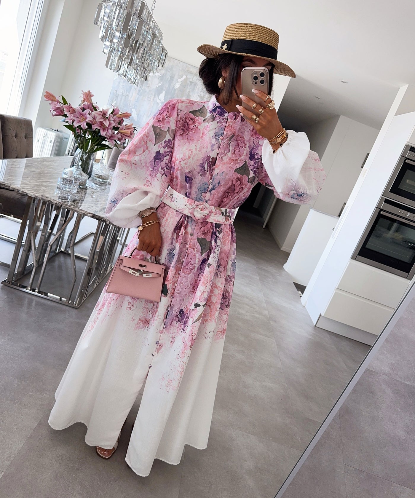 Maxi Kleid Orlia Rosa Ladypolitan ♡