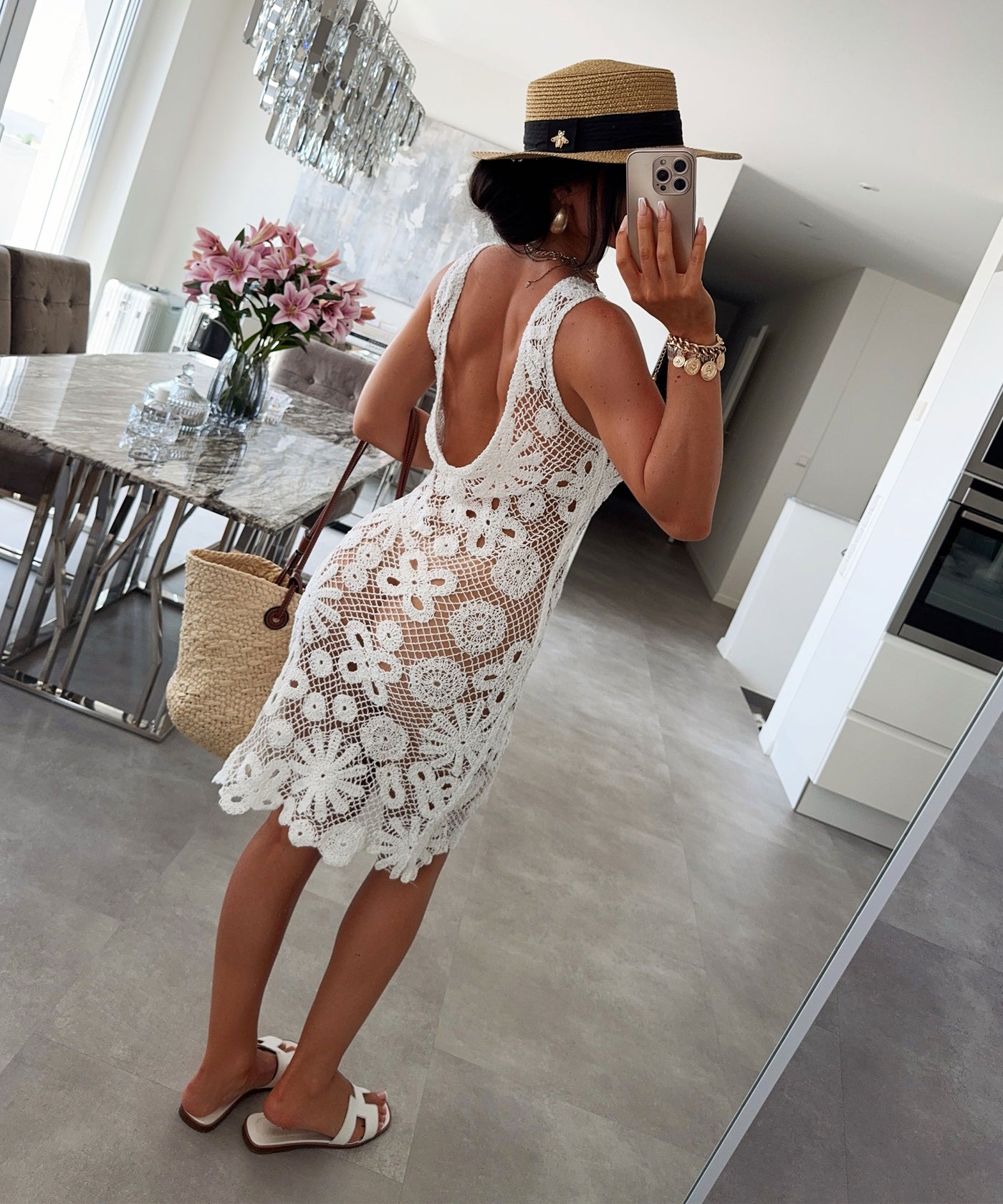 Häkel Kleid Iulia Weiß Ladypolitan ♡