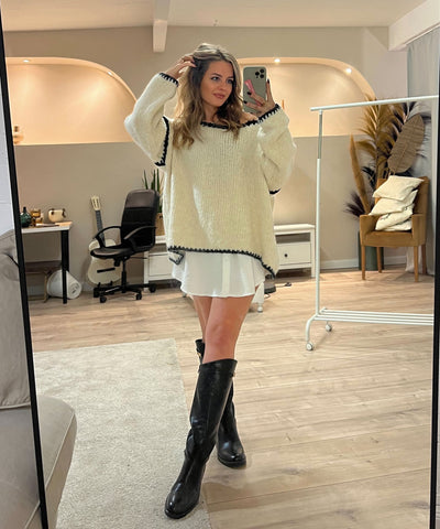 Pullover Helena Beige Ladypolitan ♡