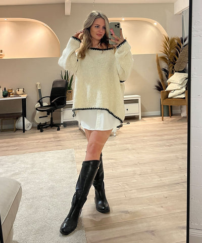 Pullover Helena Beige Ladypolitan ♡