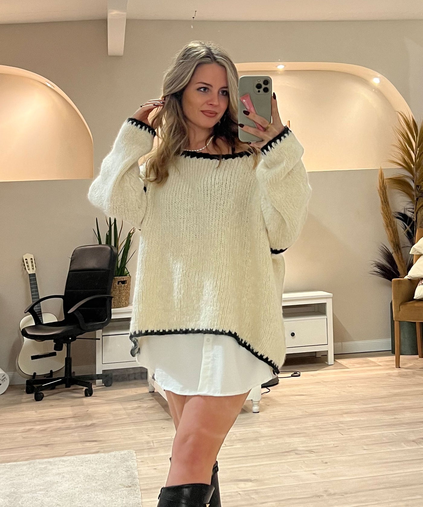 Pullover Helena Beige Ladypolitan ♡