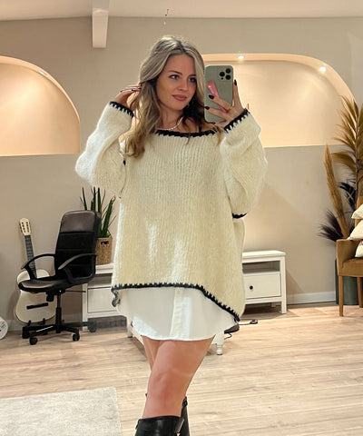 Pullover Helena Beige Ladypolitan ♡