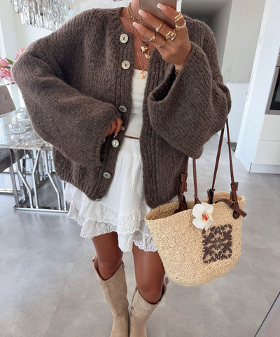 Cardigan Dania Dunkelbraun Ladypolitan ♡