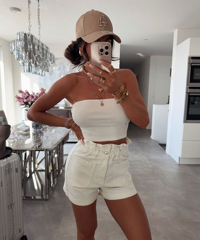 Jeans Shorts Zwena Weiß Ladypolitan ♡