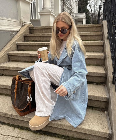 Jeans Trenchcoat Jeanna Hellblau