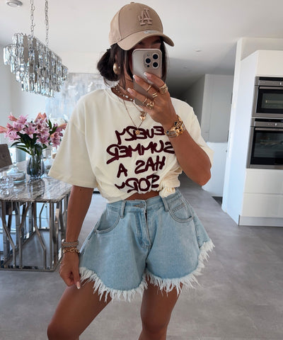 Oversize T-Shirt Summer Weiß Ladypolitan ♡