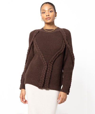 Pullover Lesedi Dunkelbraun Ladypolitan ♡