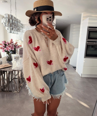 Oversize Pullover Joslin Amor Creme Ladypolitan ♡