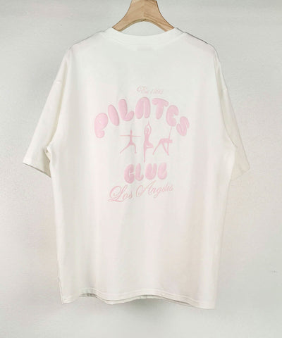 Oversize T-Shirt Pilates Club Weiß Ladypolitan ♡