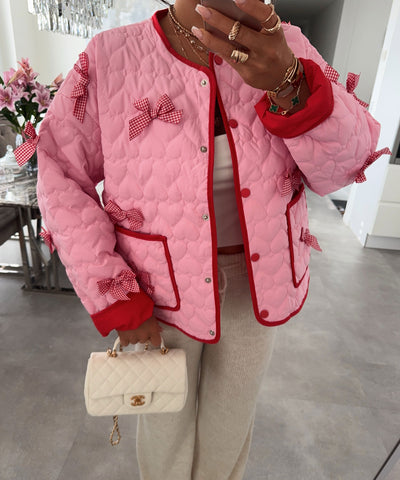 Jacke Suze mit Schleifen Rosa Ladypolitan ♡