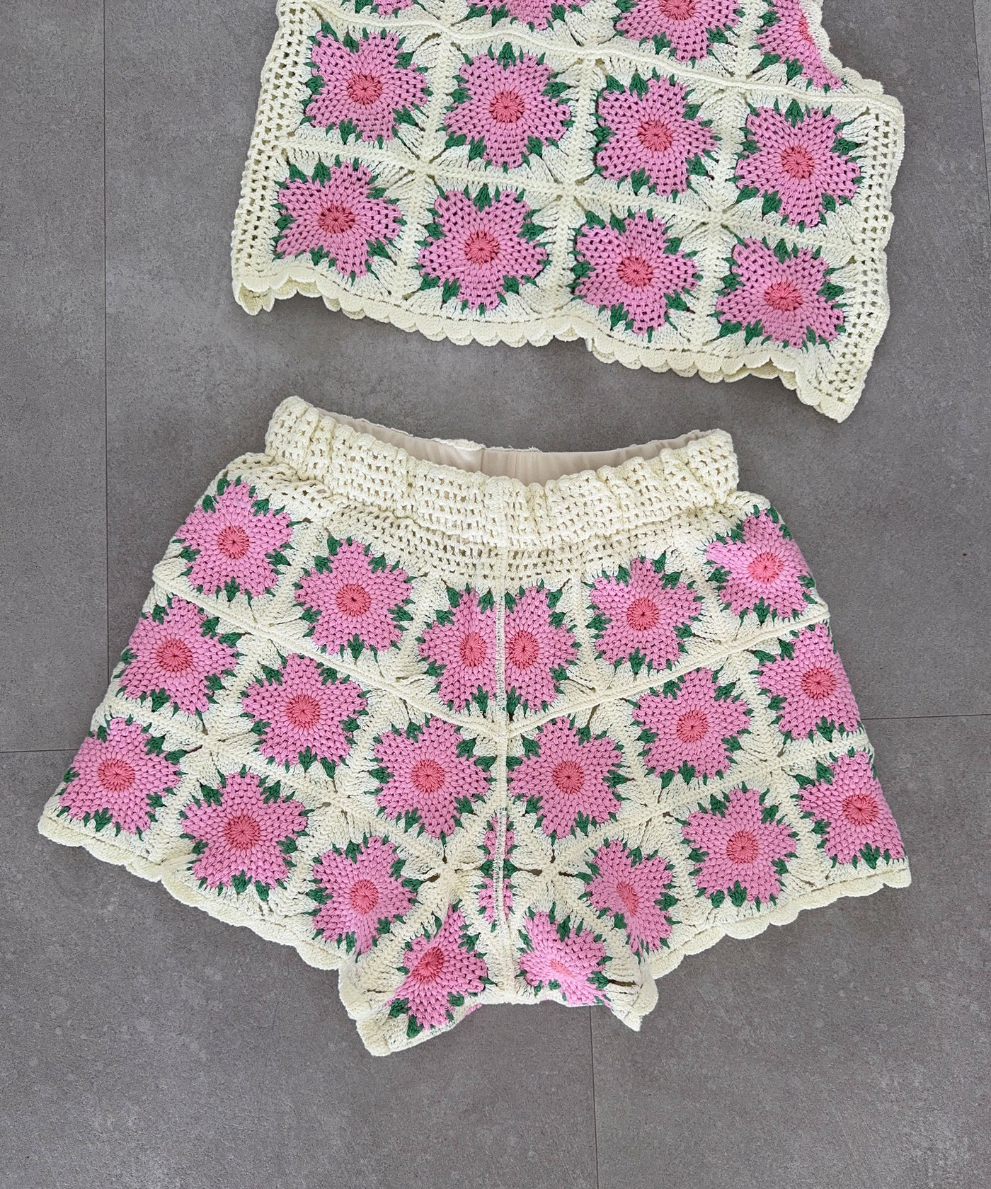 Häkel Shorts Nua Rosa Ladypolitan ♡