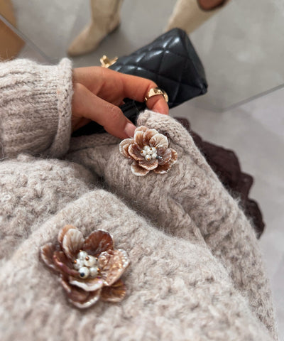 Strickjacke Juljeta Taupe Ladypolitan ♡