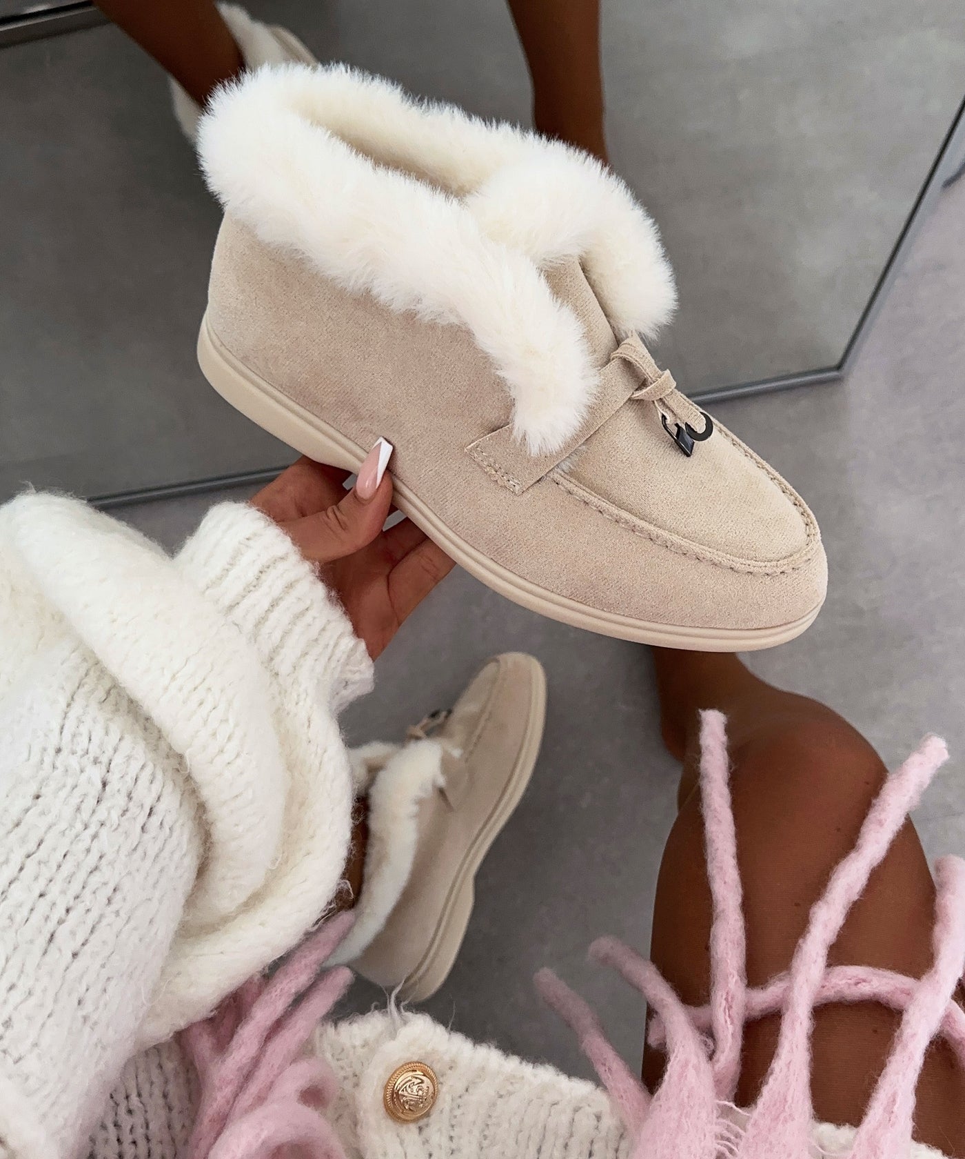 Gefütterte Loafer Lina Beige  Ladypolitan ♡   