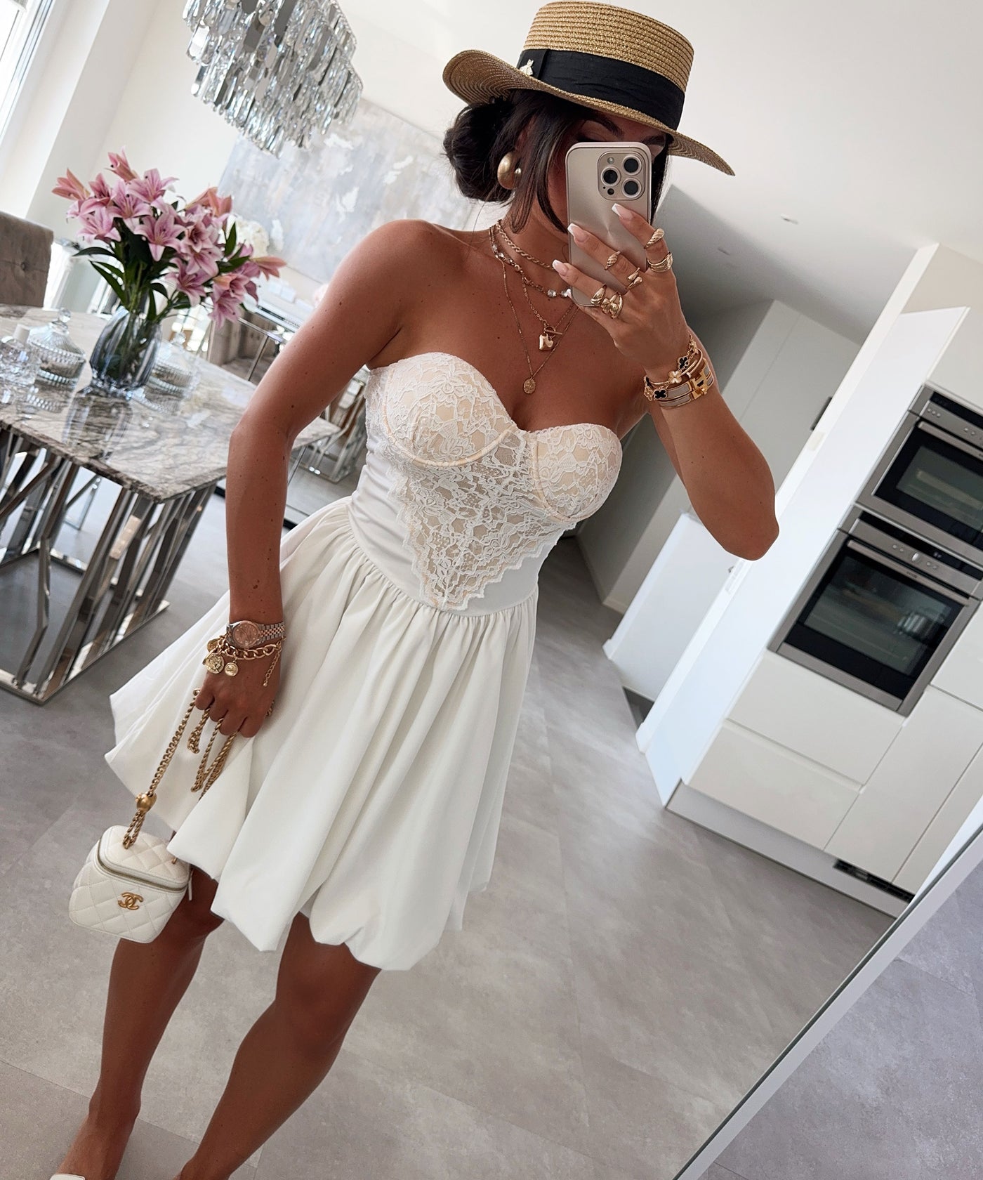 Kleid Elio Weiß Ladypolitan ♡