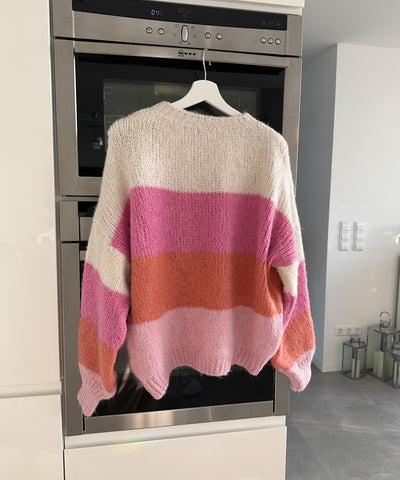 Pullover Vicky Streifen Pink Orange