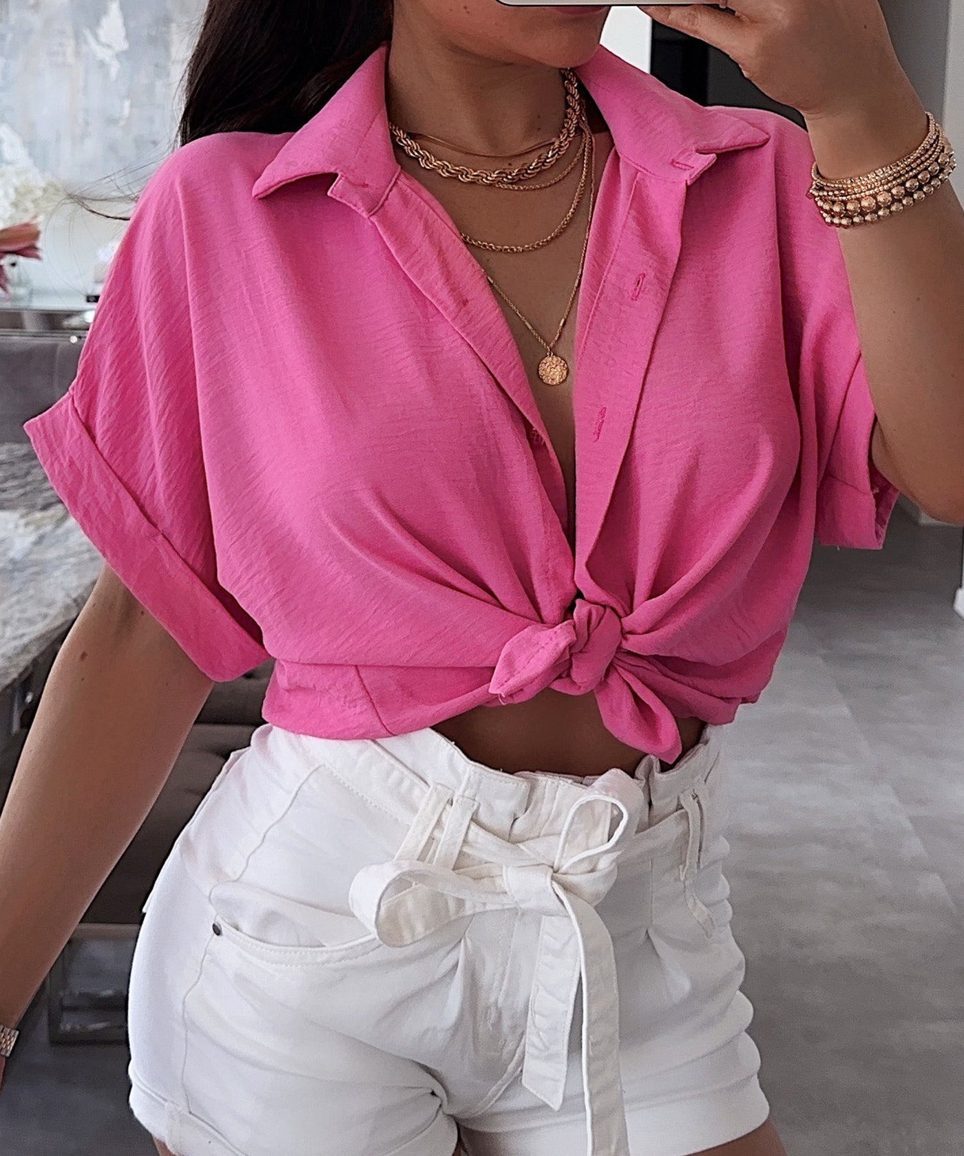 Knoten T-Shirt Melia Pink  Ladypolitan ♡   