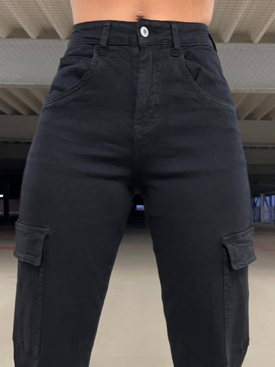 Stretch cargo jeans Elena Black