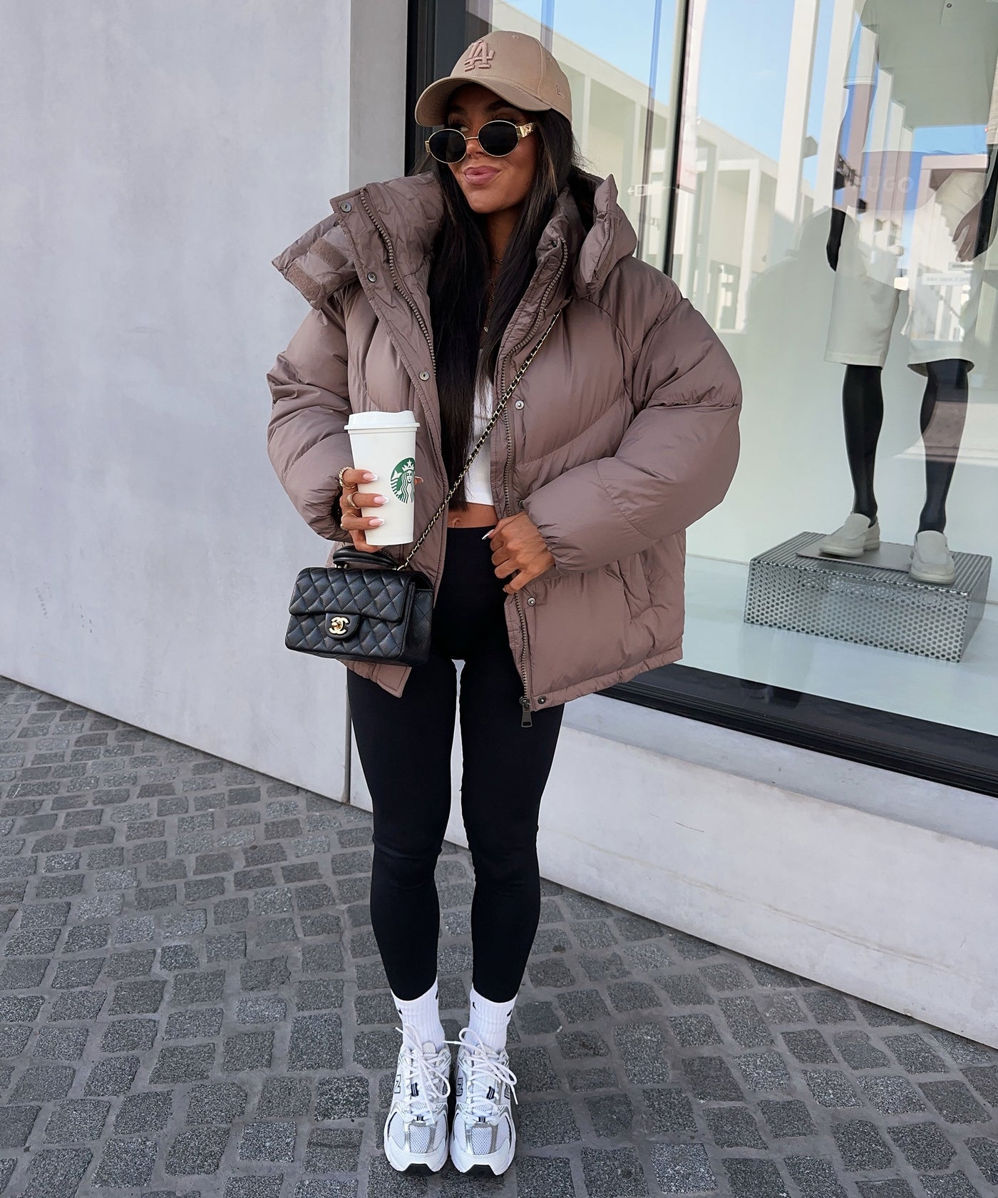 Pufferjacke Fina Taupe