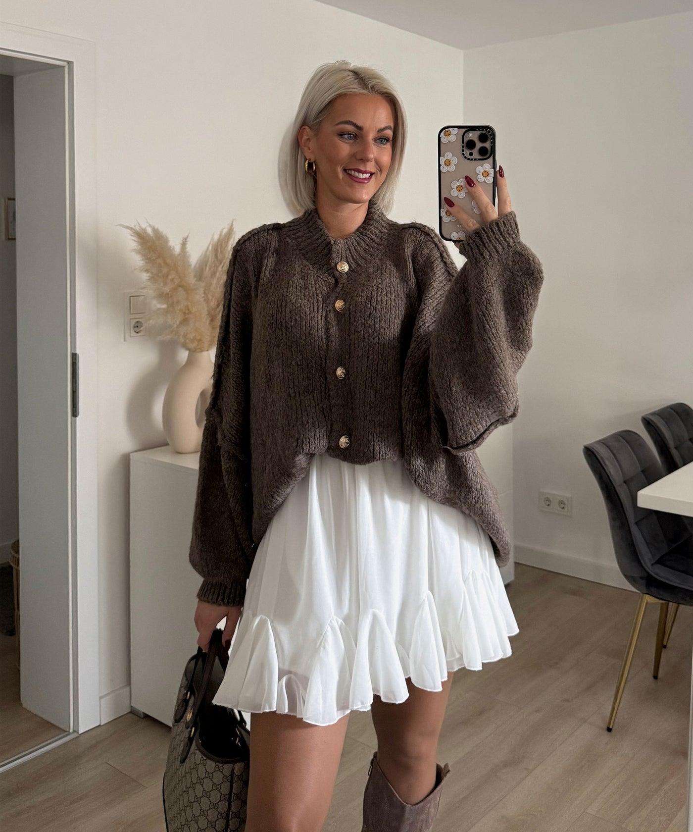 Oversize Strickjacke Jalsien Braun