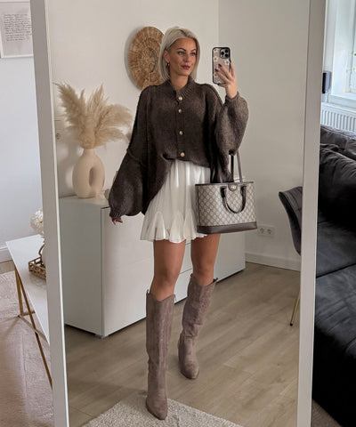 Oversize Strickjacke Jalsien Braun