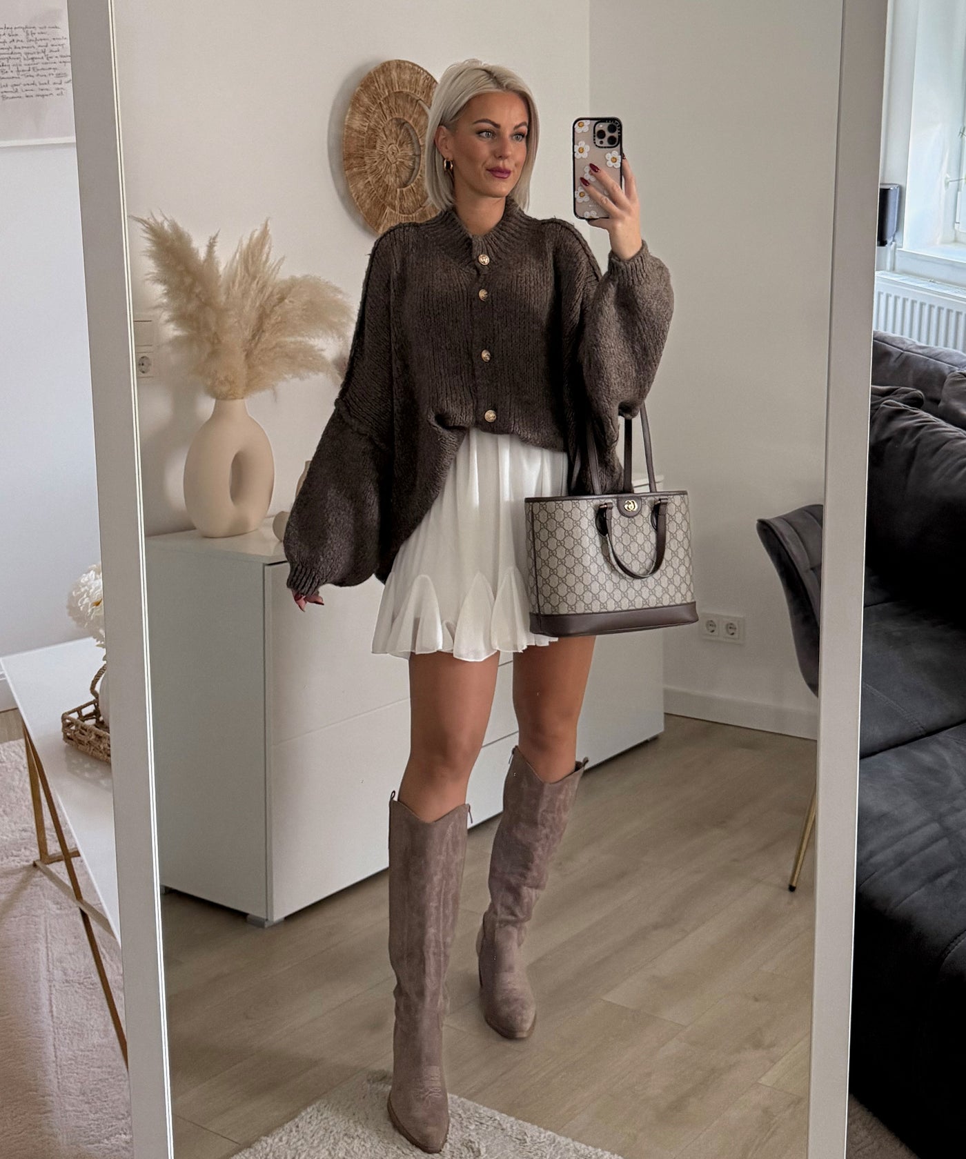 Oversize Strickjacke Jalsien Braun