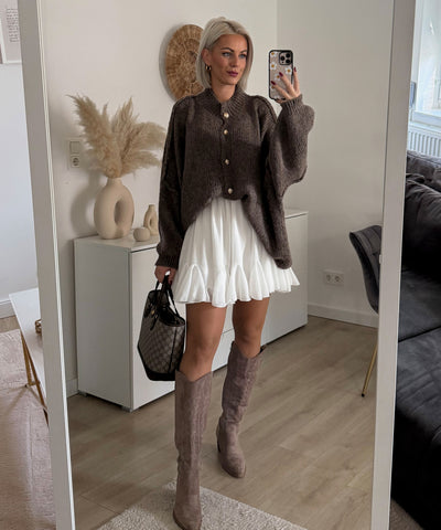 Oversize Strickjacke Jalsien Braun