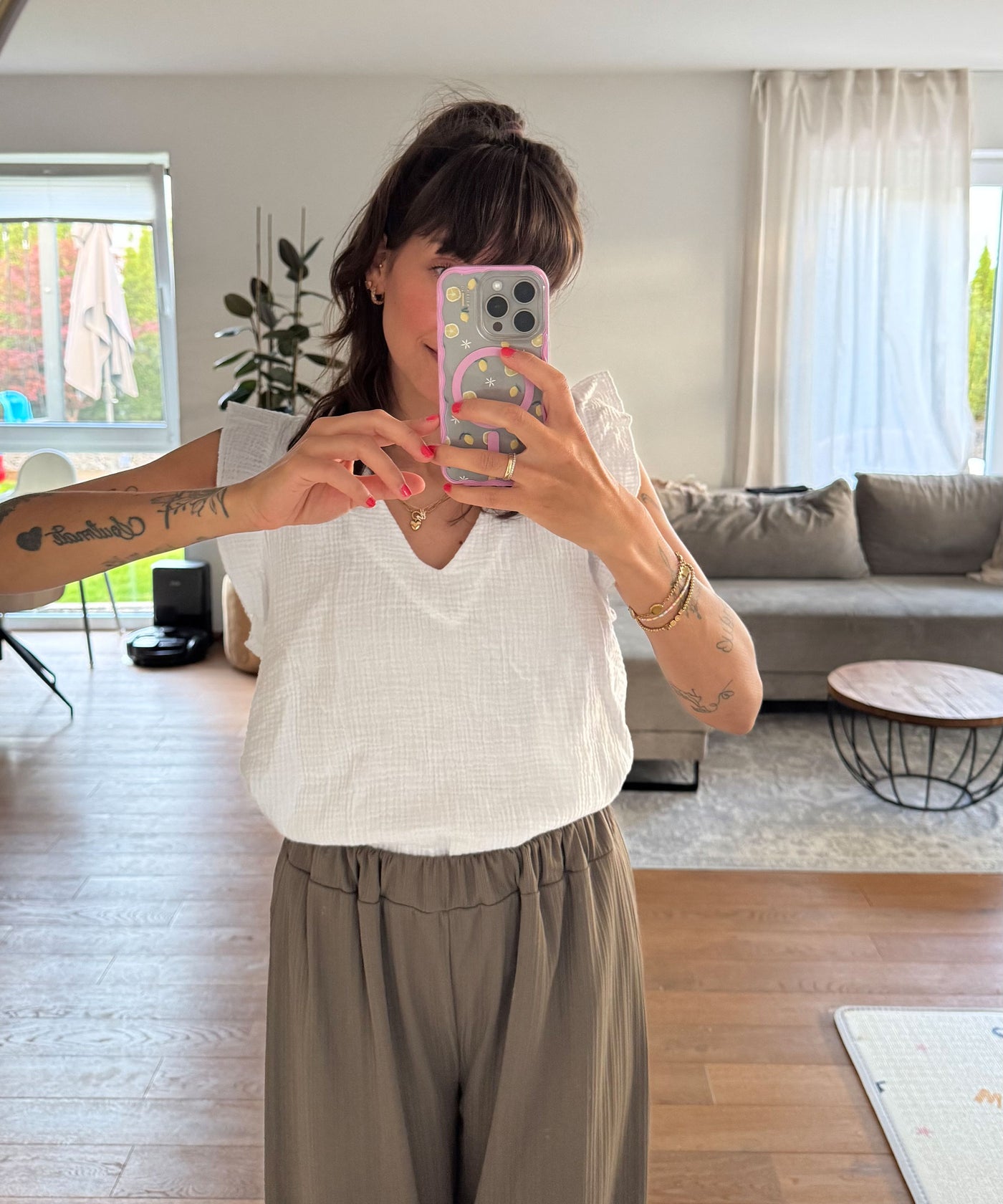 Musselin Top Lidia Weiß Ladypolitan ♡