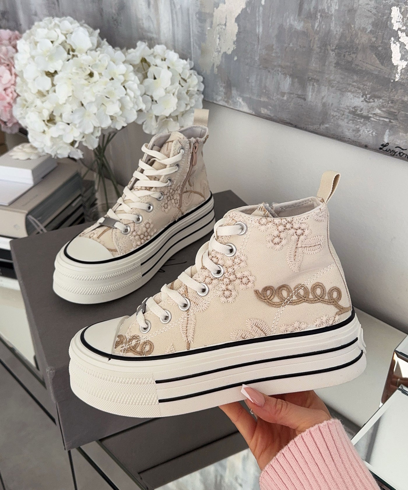 Plateau Sneaker Adi Beige Ladypolitan ♡