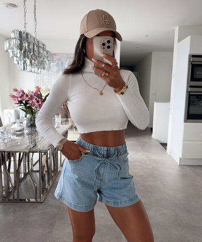 Jeans Shorts Naledi Hellblau Ladypolitan ♡