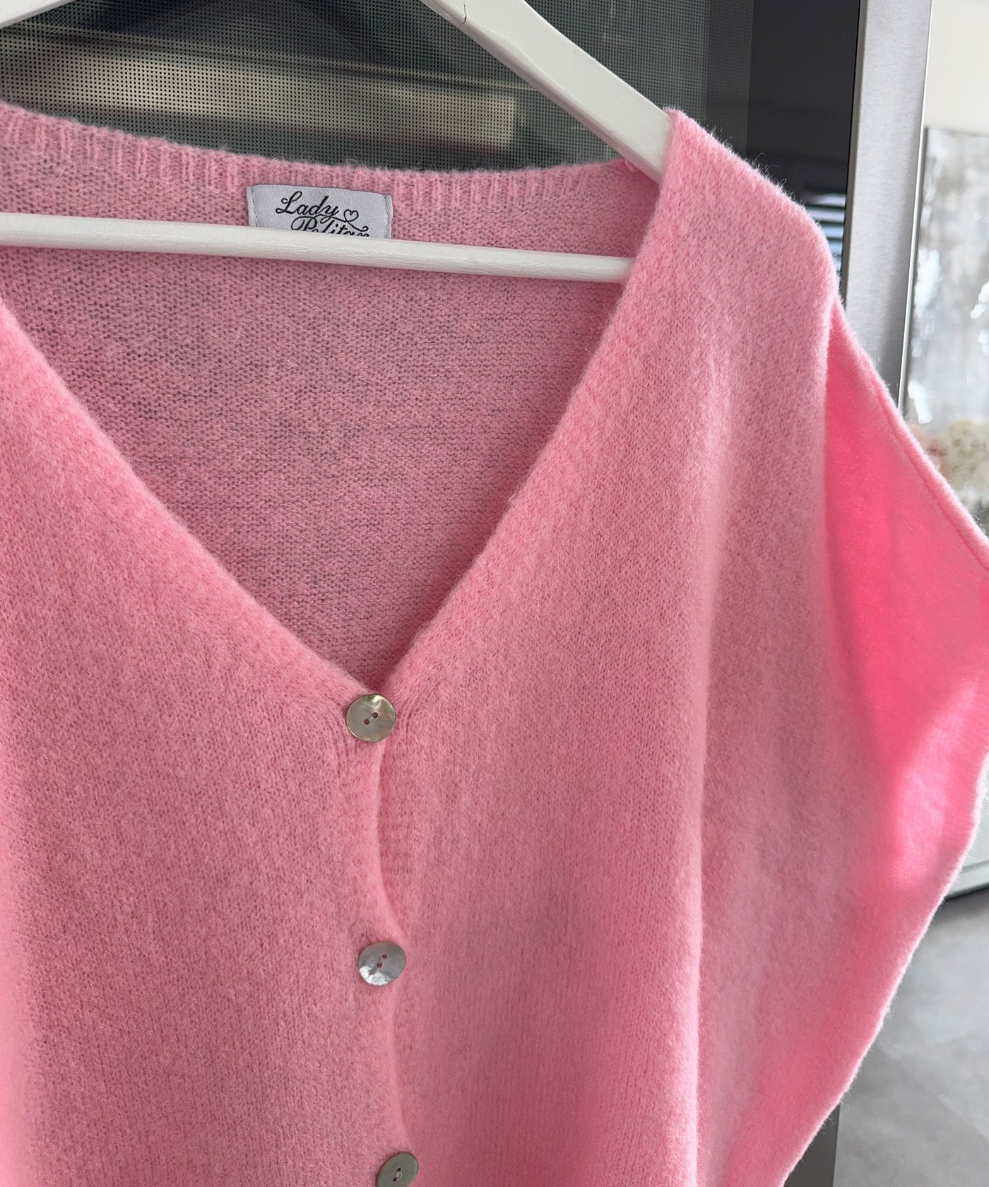 Kurzarm Cardigan Liz Rosa Ladypolitan ♡