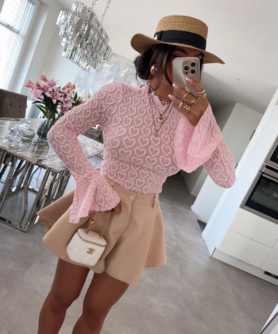 Oberteil mit Herzen Jiada Rosa Ladypolitan ♡