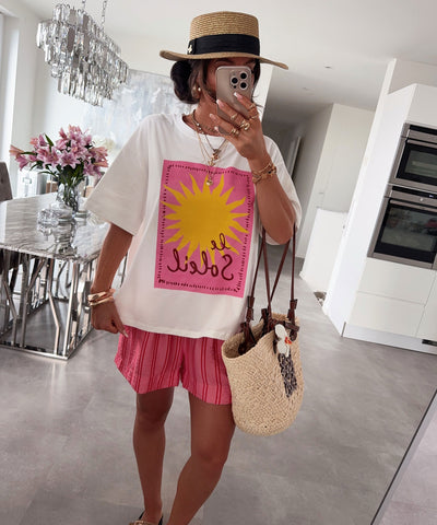 T-Shirt Sunny Le Weiß Ladypolitan ♡