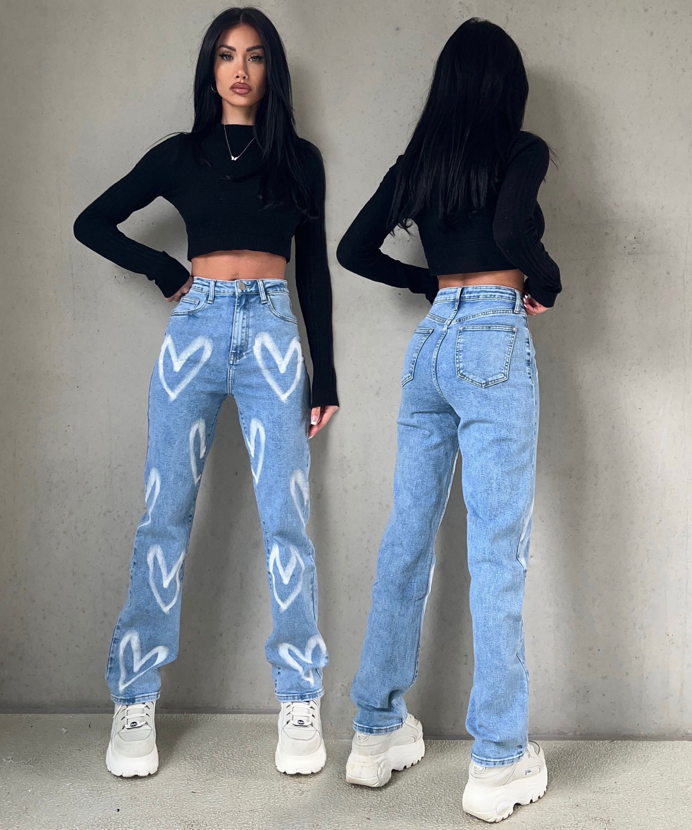 Stretch Straight Leg Jeans Sindy  Ladypolitan ♡   